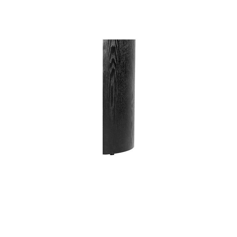 Console 60 po à plateau épais et pieds courbés – Noir