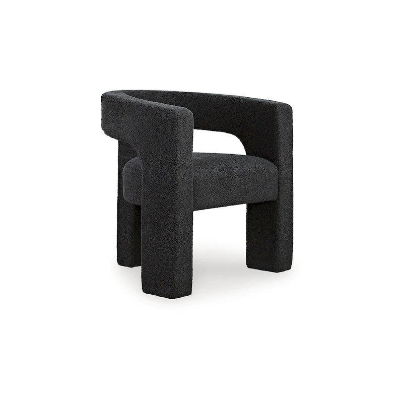 Fauteuil accent en boucle "Barrel Back" avec découpe