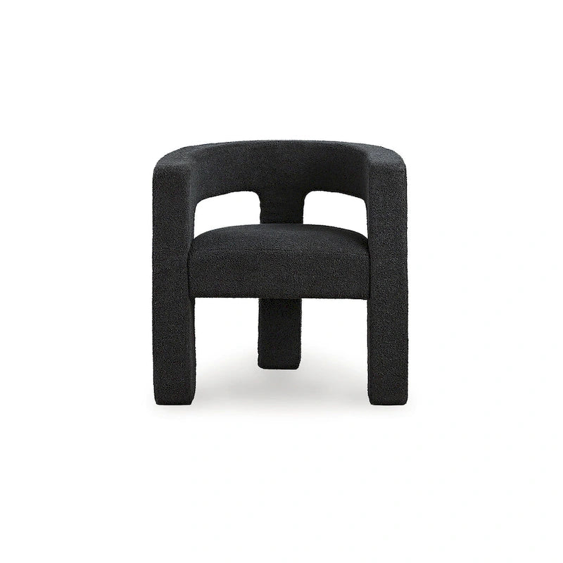 Fauteuil accent en boucle "Barrel Back" avec découpe