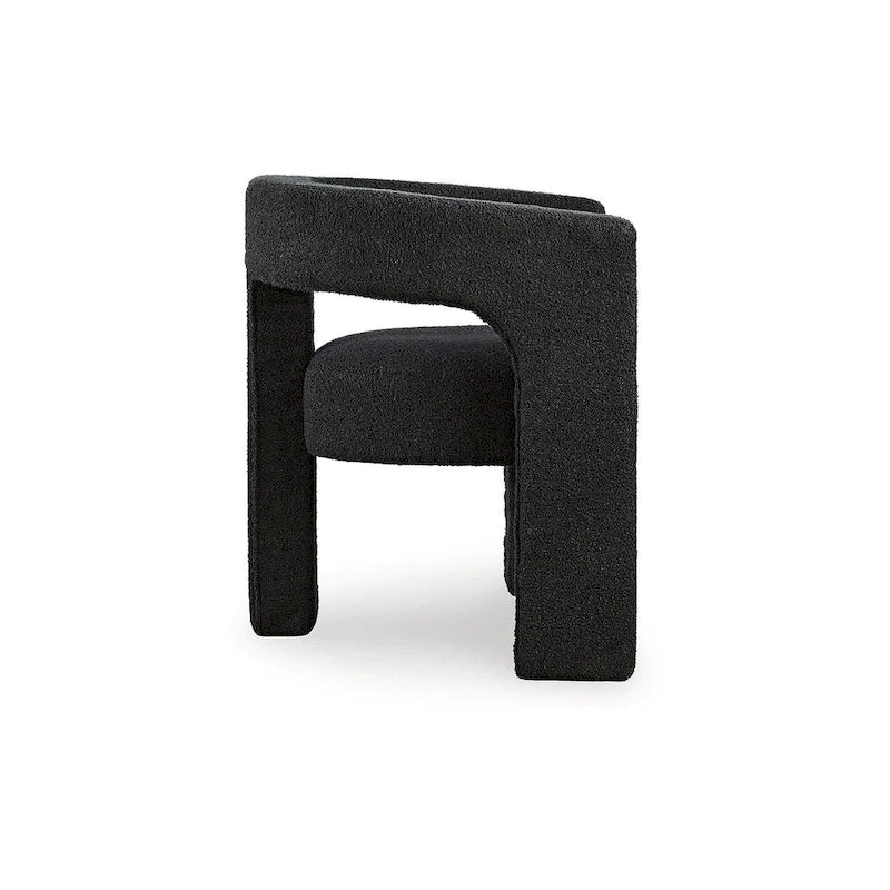 Fauteuil accent en boucle "Barrel Back" avec découpe