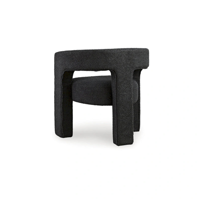 Fauteuil accent en boucle "Barrel Back" avec découpe