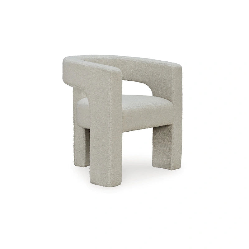 Fauteuil accent en boucle "Barrel Back" avec découpe