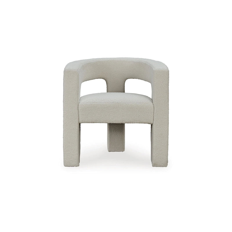 Fauteuil accent en boucle "Barrel Back" avec découpe
