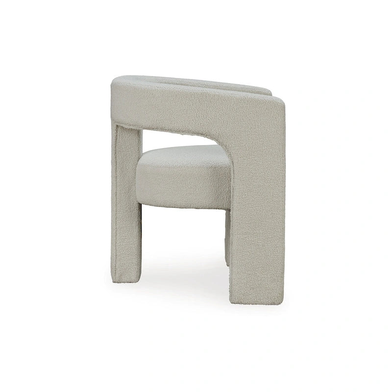 Fauteuil accent en boucle "Barrel Back" avec découpe
