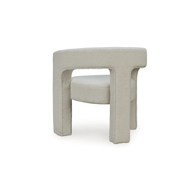 Fauteuil accent en boucle "Barrel Back" avec découpe