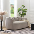 Canapé 3 places en tissu bouclé de 85 po avec coussins d'appoint