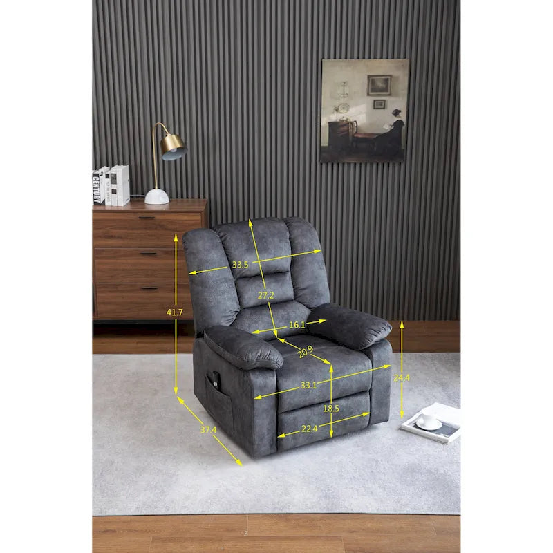 Fauteuil inclinable électrique releveur avec massage, chauffage et port USB – Fauteuil inclinable électrique