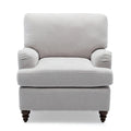 Fauteuil d'appoint rembourré à accoudoirs arrondis avec pieds en bois