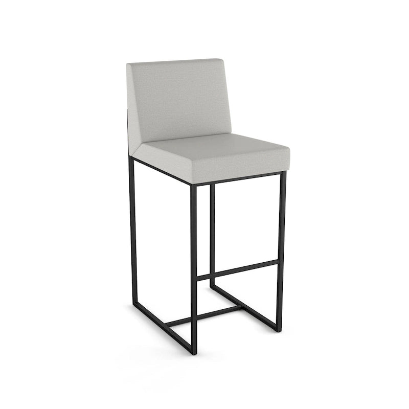 Tabouret de comptoir et de bar contemporain en métal avec assise rembourrée