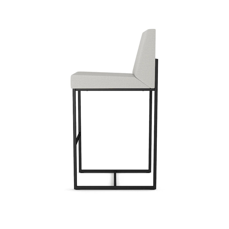 Tabouret de comptoir et de bar contemporain en métal avec assise rembourrée