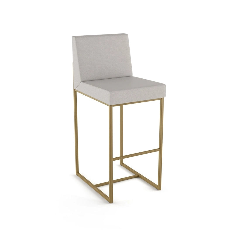 Tabouret de comptoir et de bar contemporain en métal avec assise rembourrée