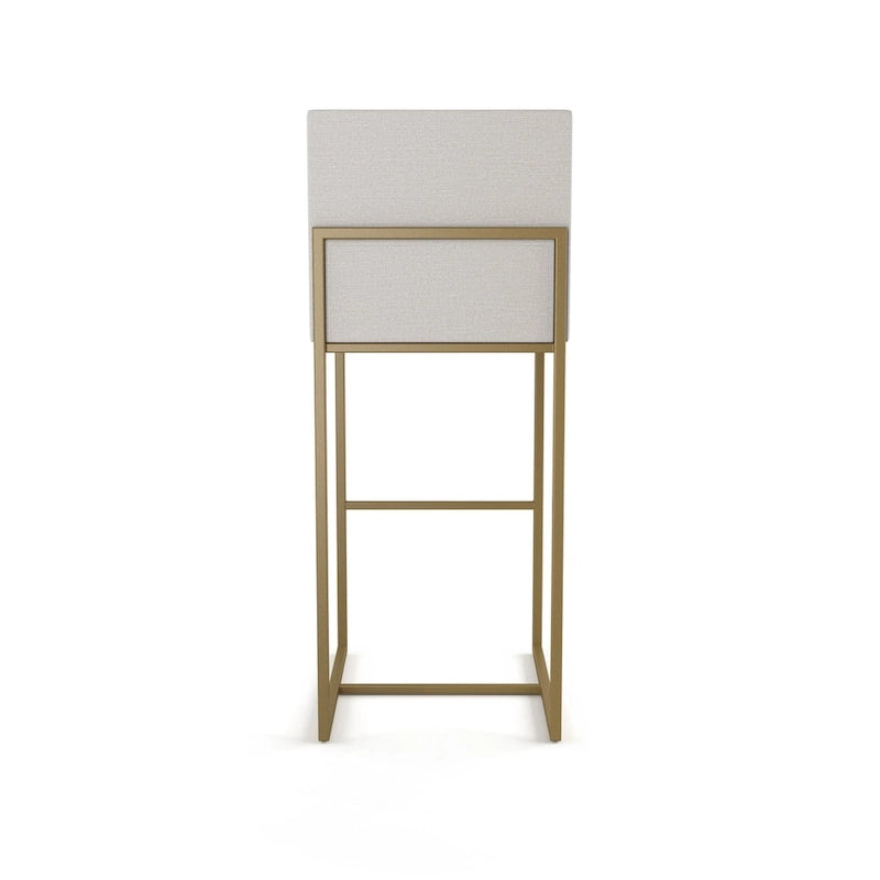 Tabouret de comptoir et de bar contemporain en métal avec assise rembourrée