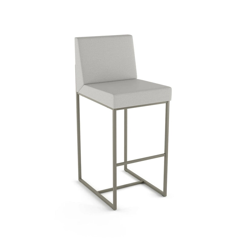 Tabouret de comptoir et de bar contemporain en métal avec assise rembourrée