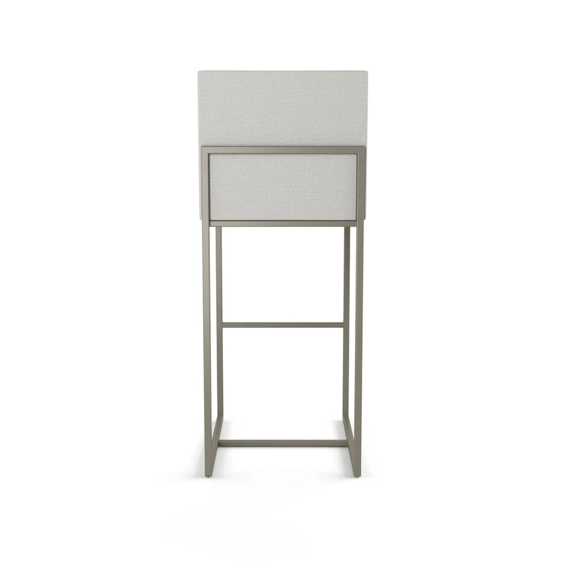 Tabouret de comptoir et de bar contemporain en métal avec assise rembourrée
