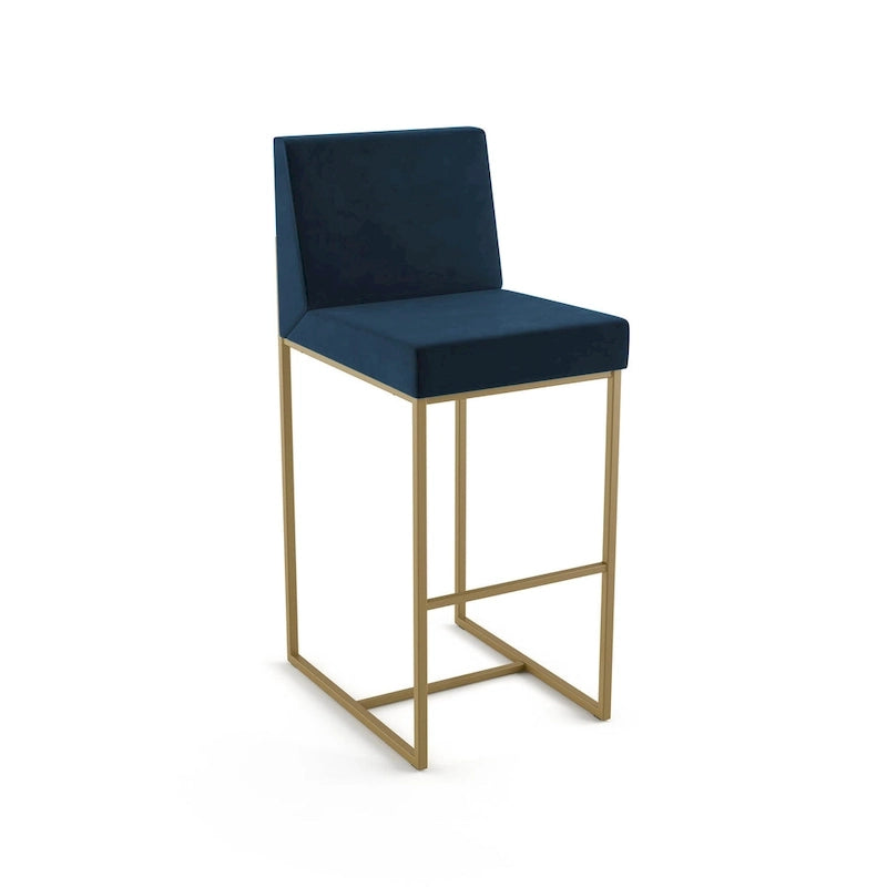 Tabouret de comptoir et de bar contemporain en métal avec assise rembourrée