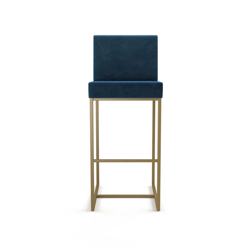 Tabouret de comptoir et de bar contemporain en métal avec assise rembourrée
