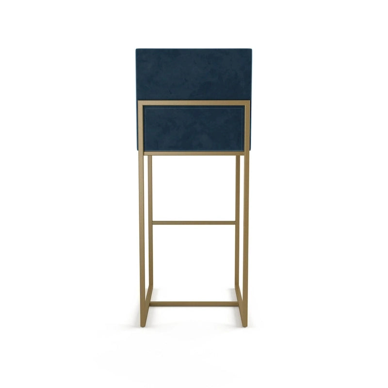 Tabouret de comptoir et de bar contemporain en métal avec assise rembourrée