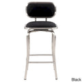 Tabouret de comptoir pivotant moderne avec dossier rembourré - Noir/Blanc