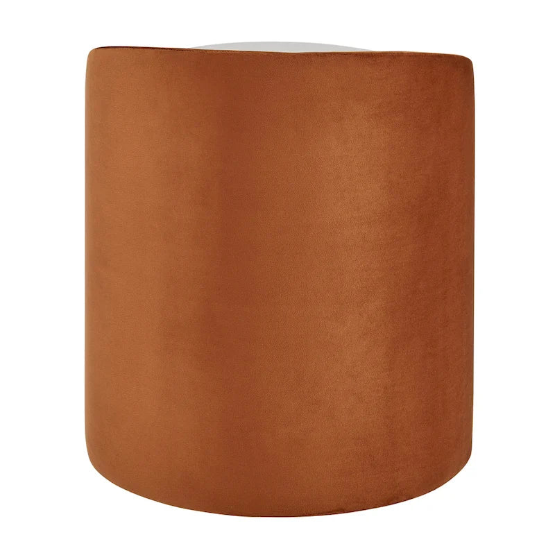 Pouf rond en velours – Repose-pieds, siège et table d'appoint tout-en-un