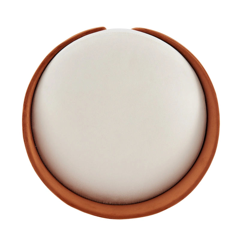 Pouf rond en velours – Repose-pieds, siège et table d'appoint tout-en-un