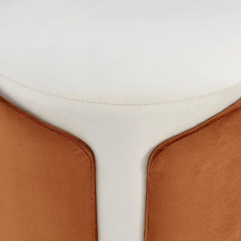 Pouf rond en velours – Repose-pieds, siège et table d'appoint tout-en-un