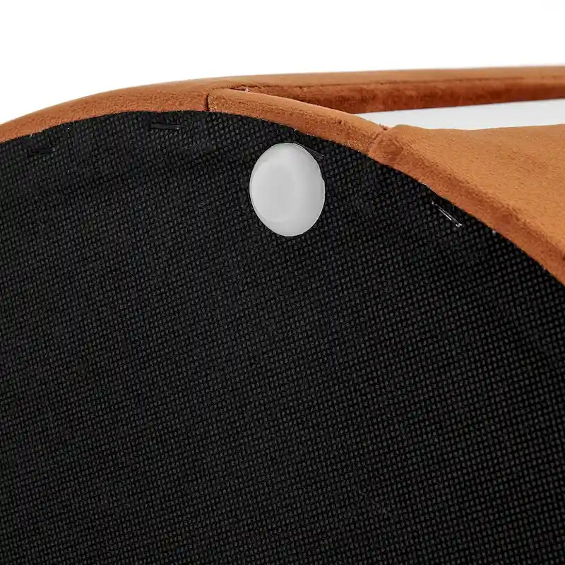 Pouf rond en velours – Repose-pieds, siège et table d'appoint tout-en-un