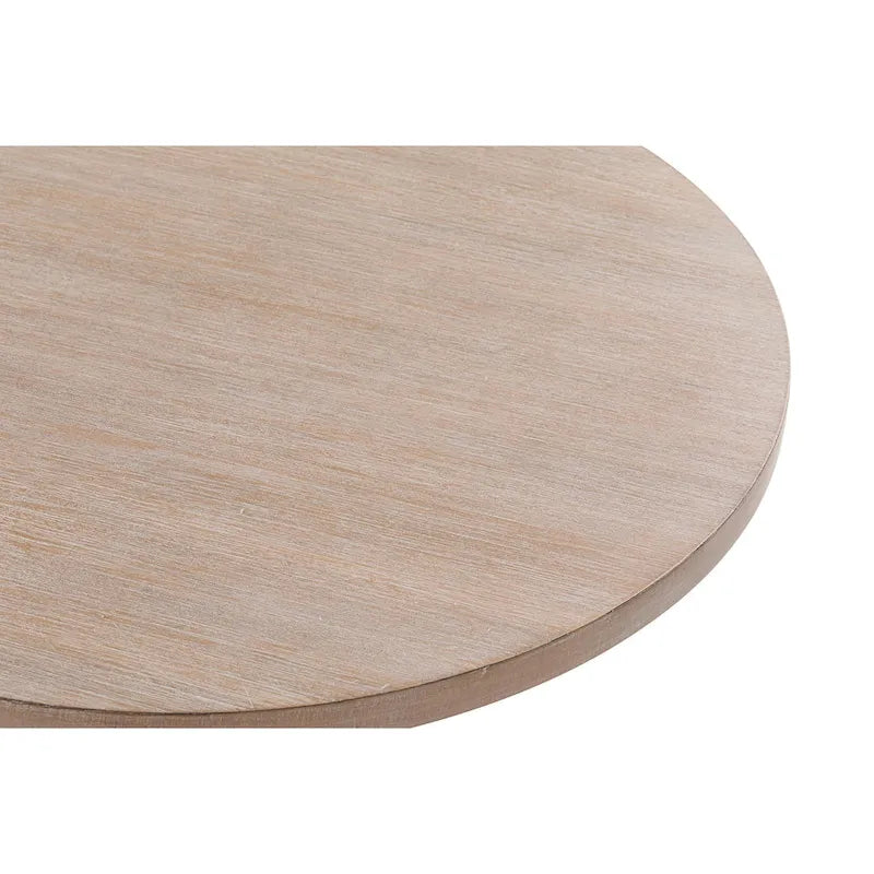 Table d'appoint ronde avec pieds entrecroisés et finition gris vintage