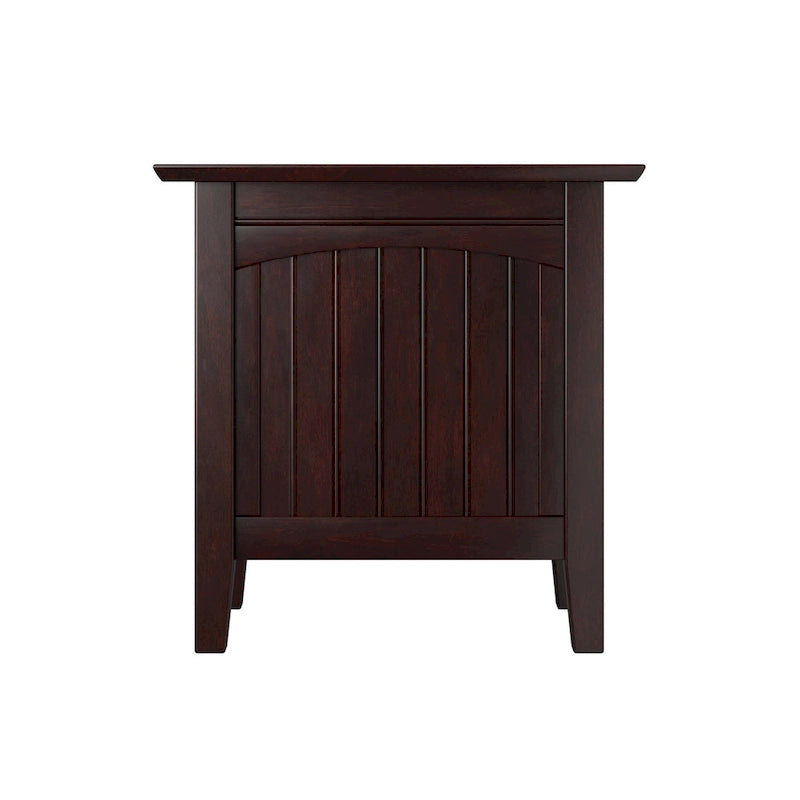 Table d'appoint en perles de bois massif de style cottage vintage