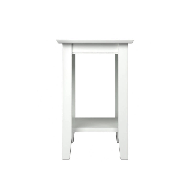 Table d'appoint en perles de bois massif de style cottage vintage