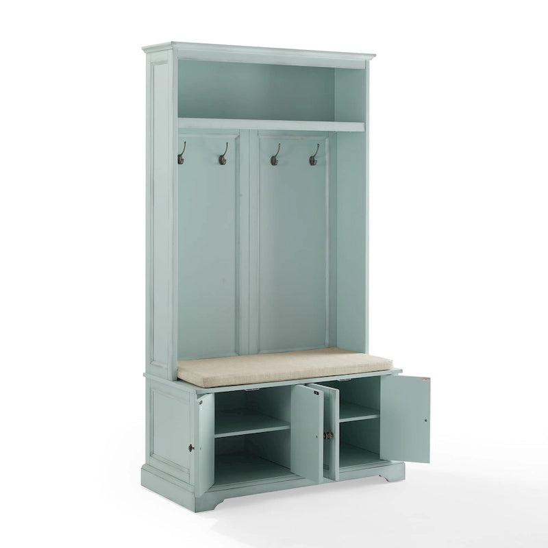 Meuble d'entrée avec rangements, banc et patères