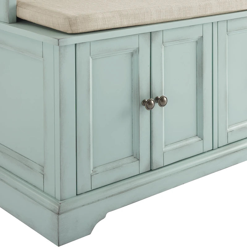 Meuble d'entrée avec rangements, banc et patères