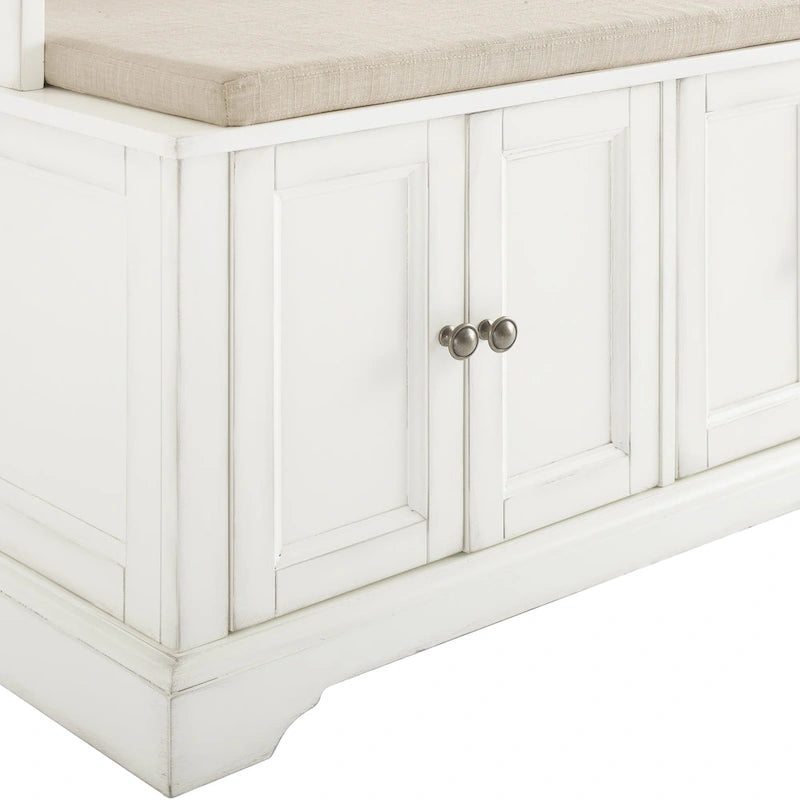 Meuble d'entrée avec rangements, banc et patères