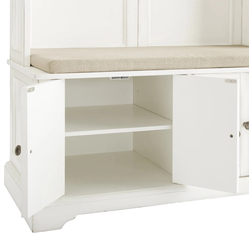 Meuble d'entrée avec rangements, banc et patères