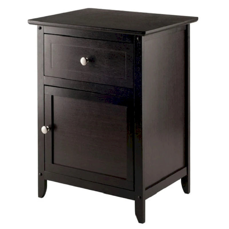 25 Espresso Brown Eugene Wooden Accent Table