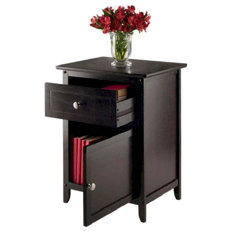 Table d'appoint en bois avec tiroir