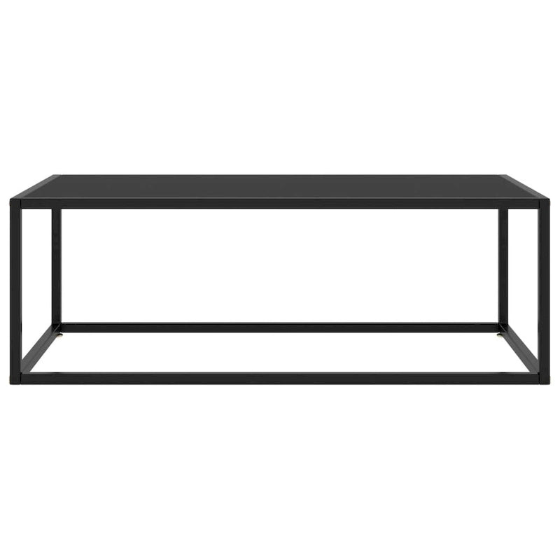Table basse en verre trempé noir — Design moderne discret