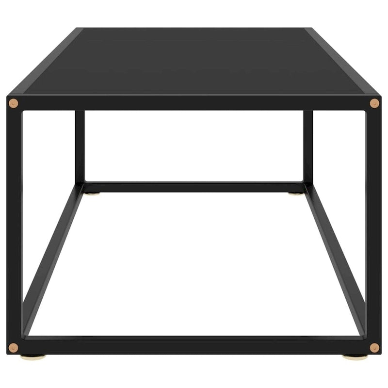 Table basse en verre trempé noir — Design moderne discret