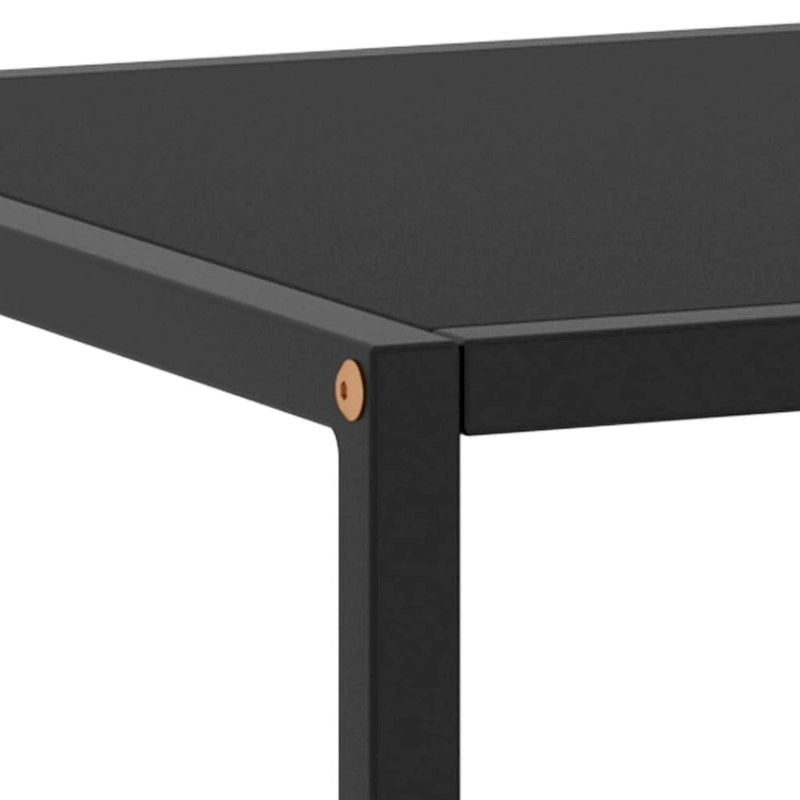 Table basse en verre trempé noir — Design moderne discret