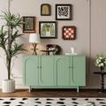 4-Door Intaglio Storage Cabinet with Pine Legs