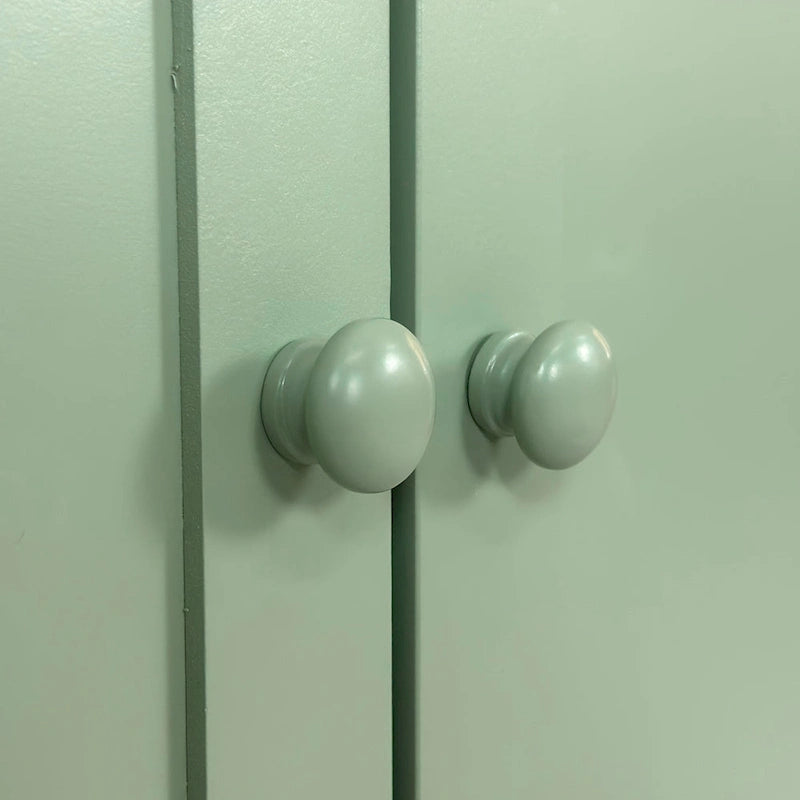 Armoire de rangement à 4 portes avec pieds en pin et étagère réglable