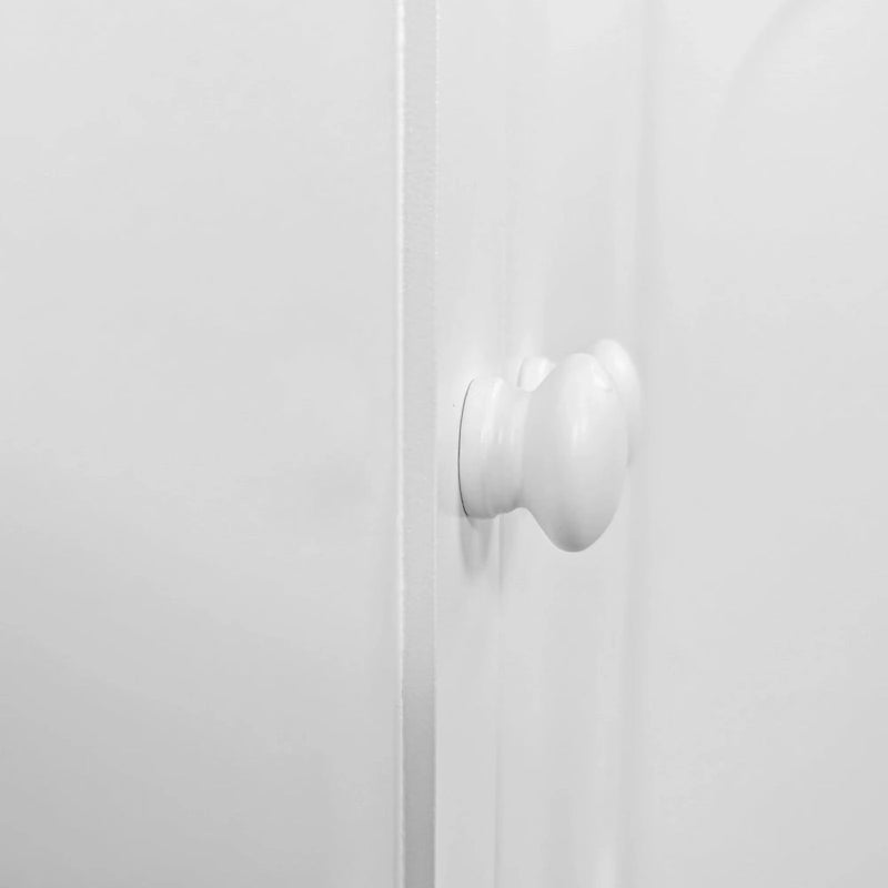 Armoire de rangement à 4 portes avec pieds en pin et étagère réglable