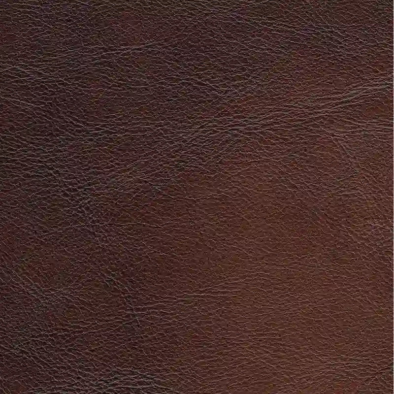 Pouf de rangement Chesterfield en cuir pleine fleur marron caramel