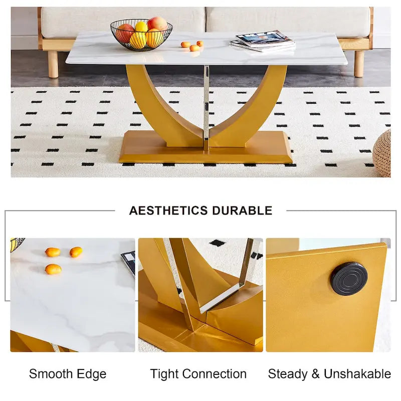 Table basse minimaliste en verre trempé