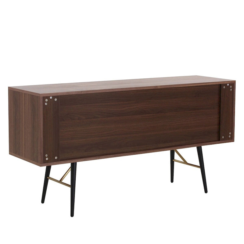 Buffet bahut moderne du milieu du siècle en noyer