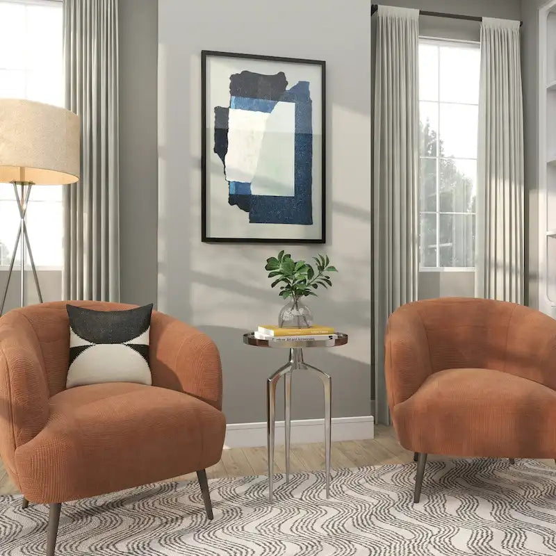 Table d'appoint ronde en métal avec plateau amovible et piètement trépied