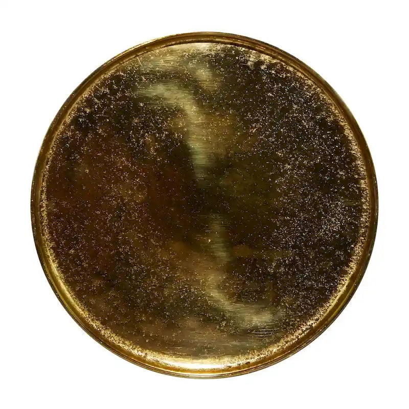 Table d'appoint ronde en métal avec plateau amovible et piètement trépied